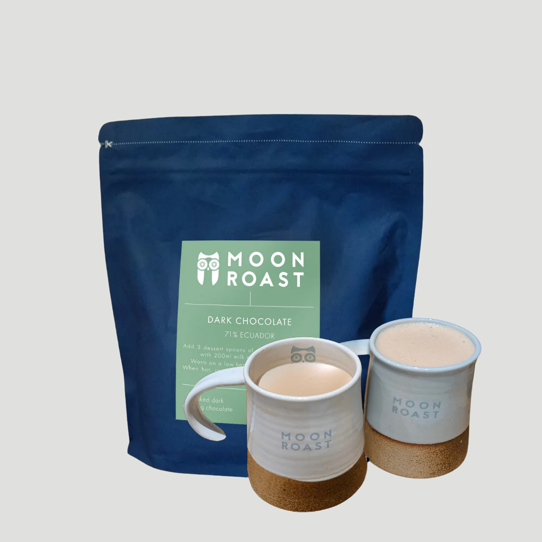 250g Flaked Dark Hot Chocolate & 8oz Handmade Ceramic Mug