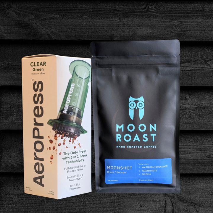 Moonshot 225g Specialty Coffee & Aeropress Clear