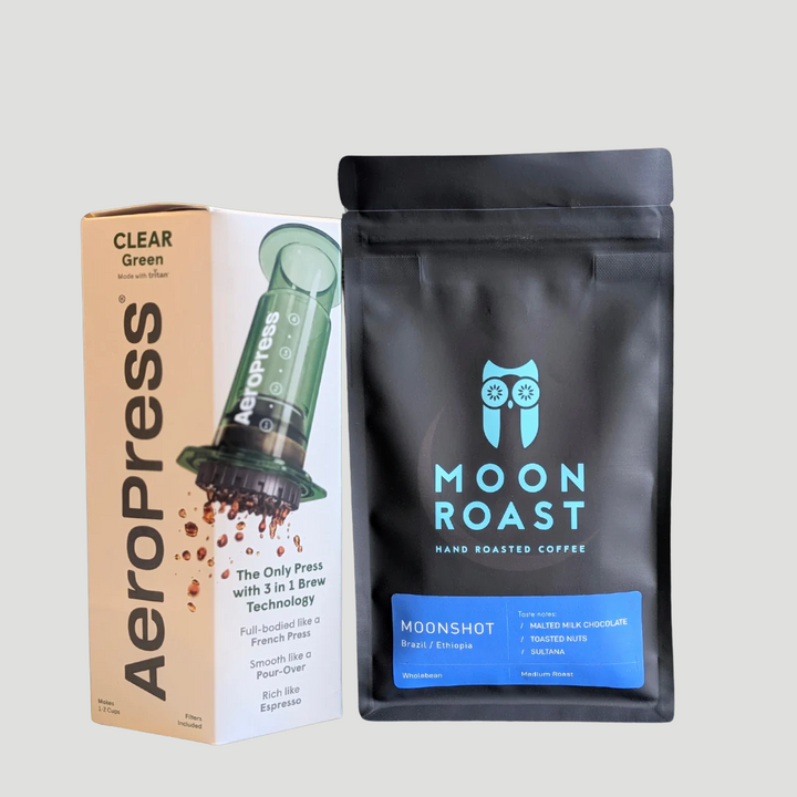 Moonshot 225g Specialty Coffee & Aeropress Clear